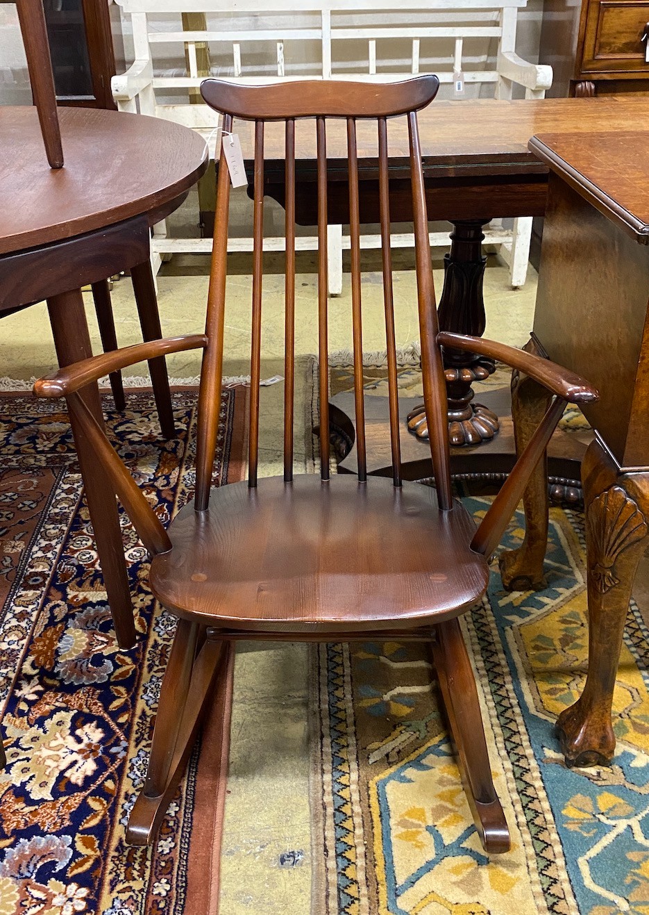 An Ercol elm and beech rocking chair